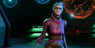 Futuristic woman space station large - a large object in the background free wallpaper