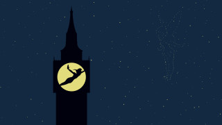 Clock tower falling person night - dark night free wallpaper for desktop