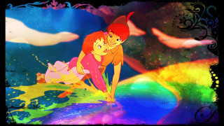 Mermaid man hugging water rainbow - free aesthetic wallpaper for desktop