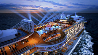 Cruise ship lights deck people - a cruise ship free wallpaper
