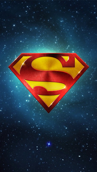 Superman logo space background stars - free space wallpaper