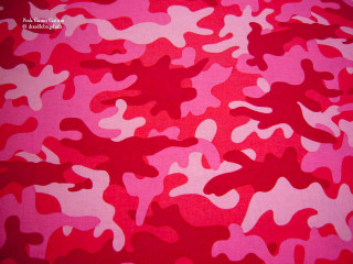 Pink red camouflage print fabric - white dot free wallpaper