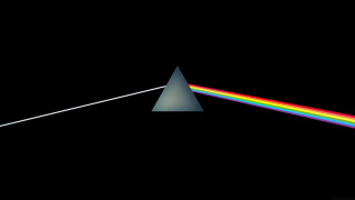 Dark side moon rainbow white 2 - a white line free wallpaper