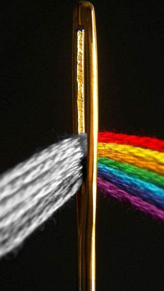 Rainbow colored object water spray - free light wallpaper for mobile