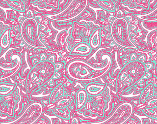 Pink blue paisley print fabric - color scheme free wallpaper