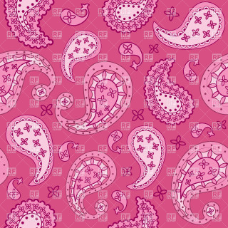 Pink paisley pattern flowers background - folk art free wallpaper for tablet