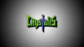 Green black logo sword side - crystal cubism free wallpaper
