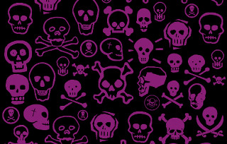 Skulls bones black background purple - alfred manessier free wallpaper for desktop