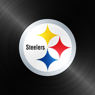Pittsburgh football logo black background 2 - silver free wallpaper for tablet