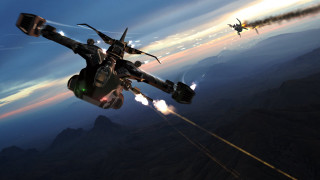 Fighter jet flying rocket aircraft - game art free wallpaper for desktop