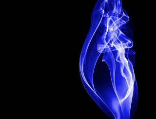 Blue smoke swirls dark black - the dark free wallpaper