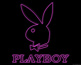 Neon pink playboy rabbit black - transgressive art free wallpaper