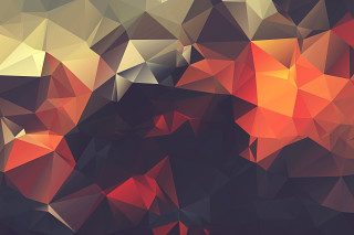 Colorful abstract triangles black background - colorful abstract background free wallpaper
