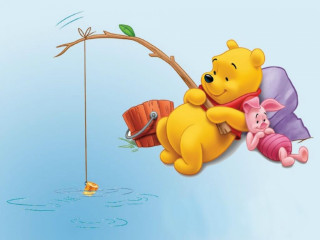 Winnie the pooh swinging tree - a winnie free wallpaper