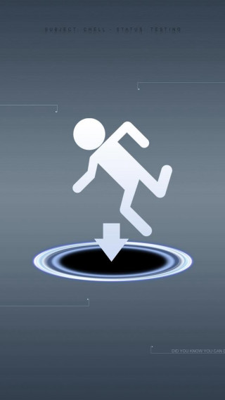 Man jumping hole white arrow - unreal engine 5 free wallpaper for mobile