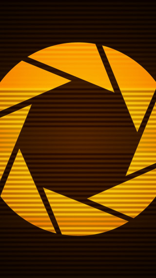 Yellow brown circular stripe black - objective abstraction free wallpaper for mobile