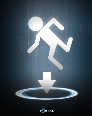 White sign person running arrow - a white sign free wallpaper