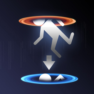 Man walking tunnel frisbee glowing - objective abstraction free wallpaper for tablet