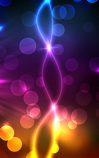 Colorful abstract background circles lights - circle free wallpaper for mobile