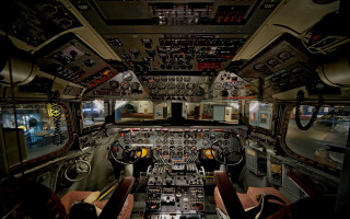 Cockpit controls windows lights airplane - window free wallpaper for desktop
