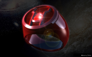 Red astronaut holography planet night - redshift free wallpaper for desktop
