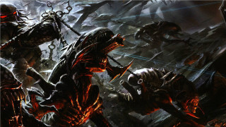 Alien battle demon group men - a battle free wallpaper