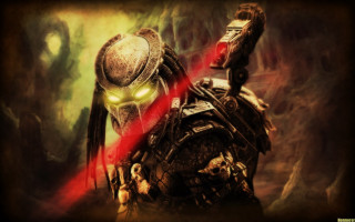 Predator red laser green light - biopunk free wallpaper