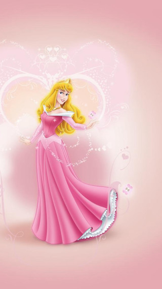 Princess pink dress food heart - magical free wallpaper for mobile