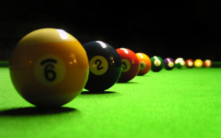 Pool balls green table numbers - number free wallpaper