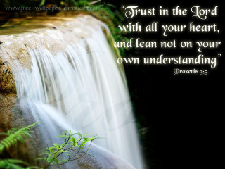 Waterfall bible verse green plant - andrew law free wallpaper