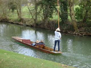 Man boat river pole air - action free wallpaper for desktop