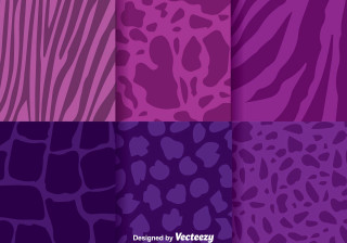 Purple animal print patterns set - a set free wallpaper