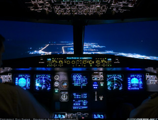 Man cockpit plane night lights - the light free wallpaper