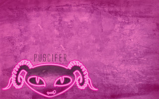 Pink neon demon sign puscfer - eric peterson free wallpaper