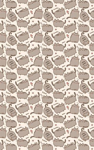 Hippo pattern different faces white - free cats wallpaper for mobile