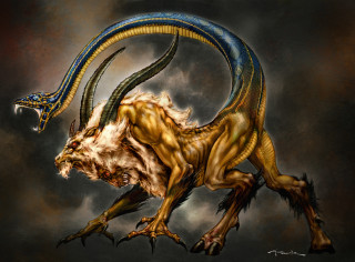 Demon snake back painting artistic - its back free wallpaper