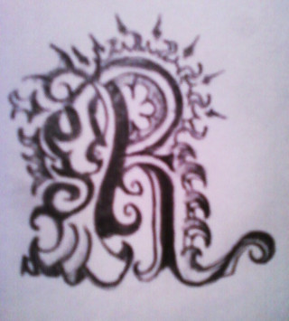 Letter crown bird flying drawing - realistic free wallpaper for tablet