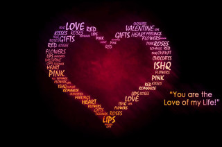 Heart shaped word cloud quote - a quote below free wallpaper