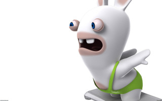 Cartoon bunny on scale excited - he free wallpaper