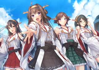 Girls school uniforms blue sky 3 - school uniform free wallpaper