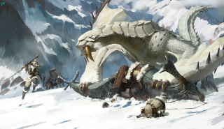 People snow mountain dragon statue - cushart krenz free wallpaper