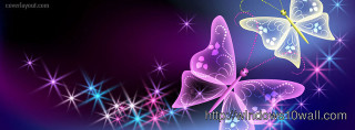 Purple butterfly stars blue background - dark background free wallpaper for desktop