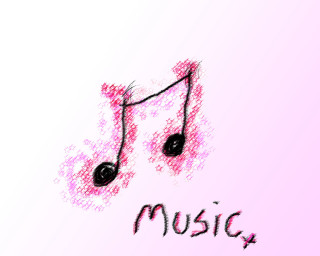 Music note drawing pink ink - artist free wallpaper