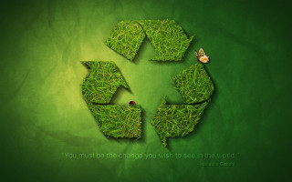 Green recycle butterfly quote ecological - a butterfly free wallpaper for desktop