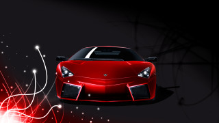 Red sports car dark background 2 - a dark background free wallpaper
