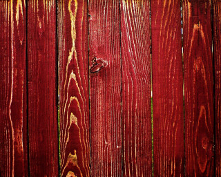 Red fence red background yellow - a minimalist painting free wallpaper
