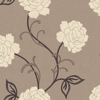 Flower pattern brown background black - dull free wallpaper
