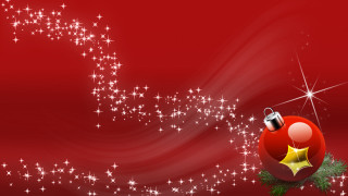 Red christmas ornament star holly - a star free wallpaper for desktop