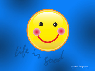 Yellow smiley red nose blue - a yellow smiley face free wallpaper