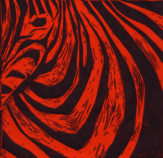 Red black swirl painting wall - a woodcut free wallpaper for tablet